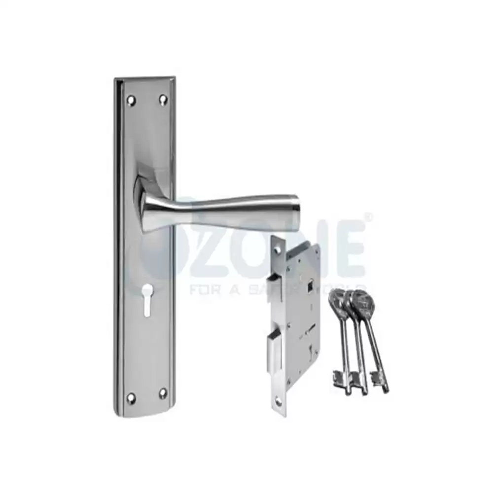 Ozone Contractor OCX-KY1 STD CP/SN 8 Inch Handle on Plate KY Door Handleset