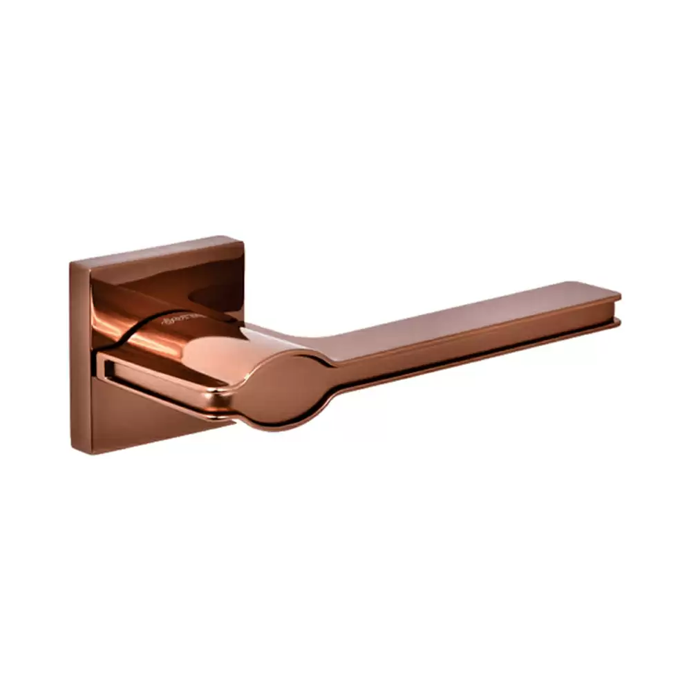 Dorset Farretto Pilot Mortise On Rose Door Handle - Hamilton Gold/Ferro