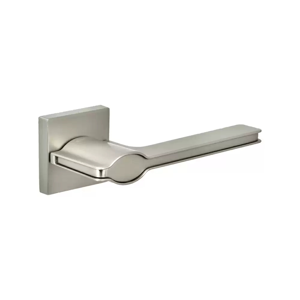 Dorset Premium Pilot Mortise On Rose Door Handle - Satin Matt/Silver Satin