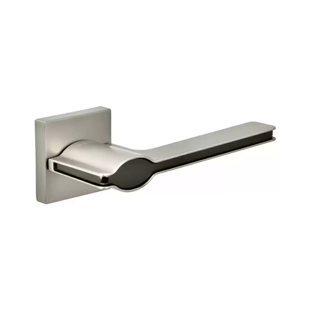 Dorset Farretto Pilot Mortise On Rose Door Handle - Satin Matt/Titanium Matt