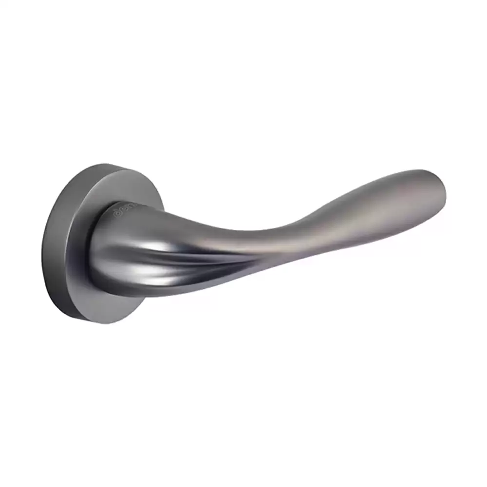 Dorset Farretto Polar Mortise On Rose Door Handle - Titanium Matt