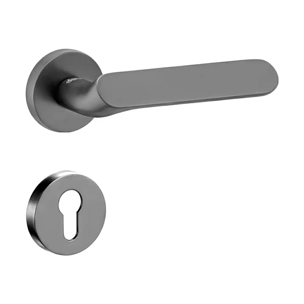 Dorset Farretto Reflex Mortise On Rose Door Handle - Titanium Matt