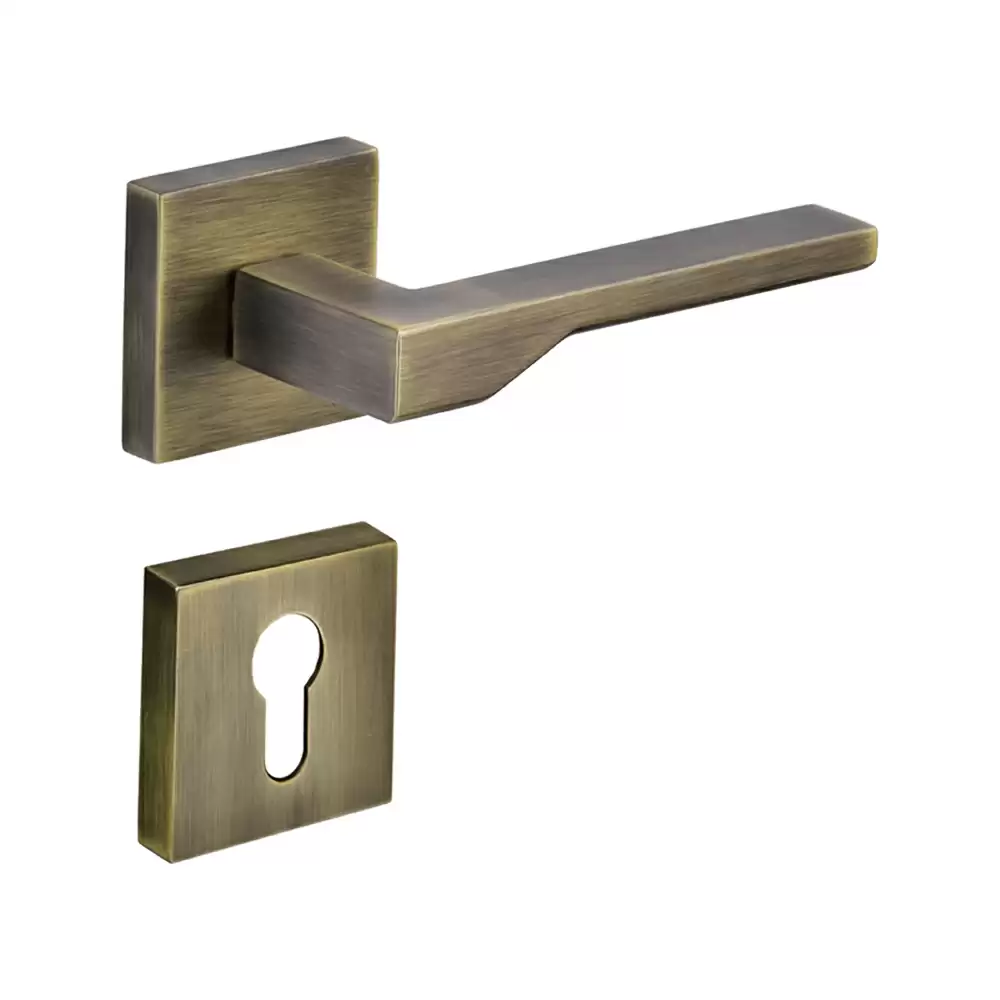 Dorset Premium Ryder Mortise On Rose Door Handle - Antique