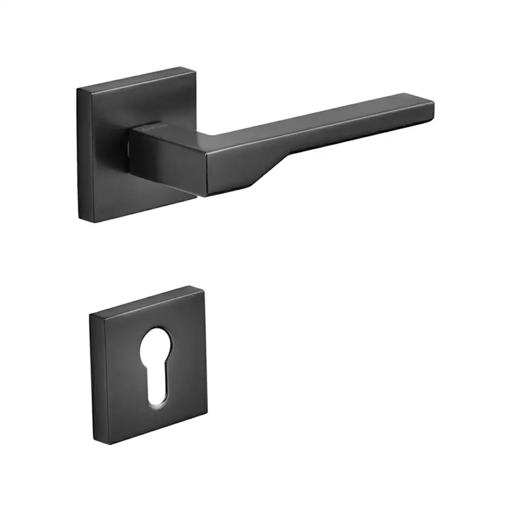 Dorset Farretto Ryder Mortise On Rose Door Handle - Titanium Matt