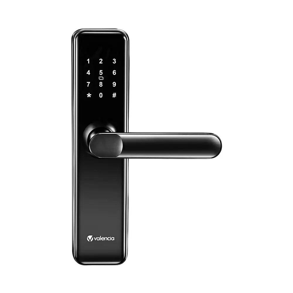 Valencia Rico Smart Door Lock for Residence With RFID, Pincode & Manual Key, Black (1 Years Warranty)