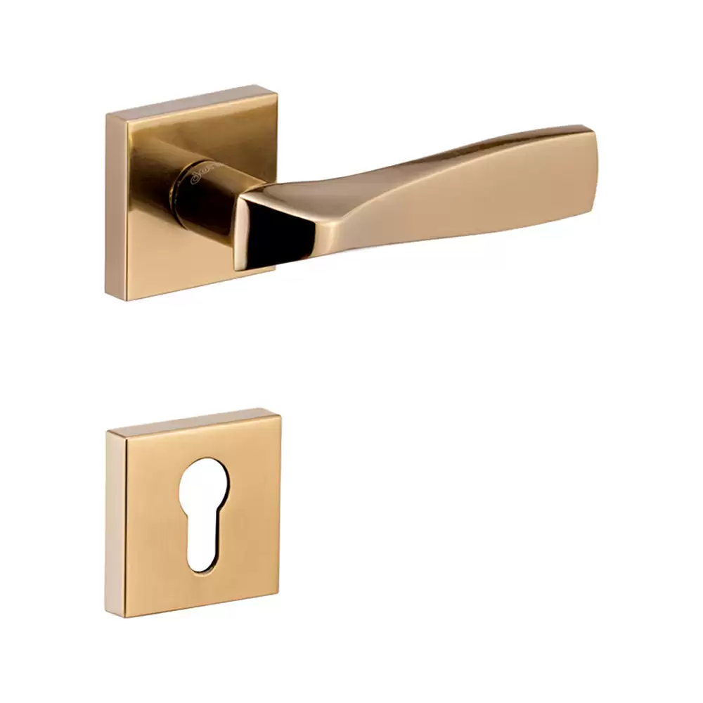 Dorset Farretto Siera Mortise On Rose Door Handle - Hamilton Gold