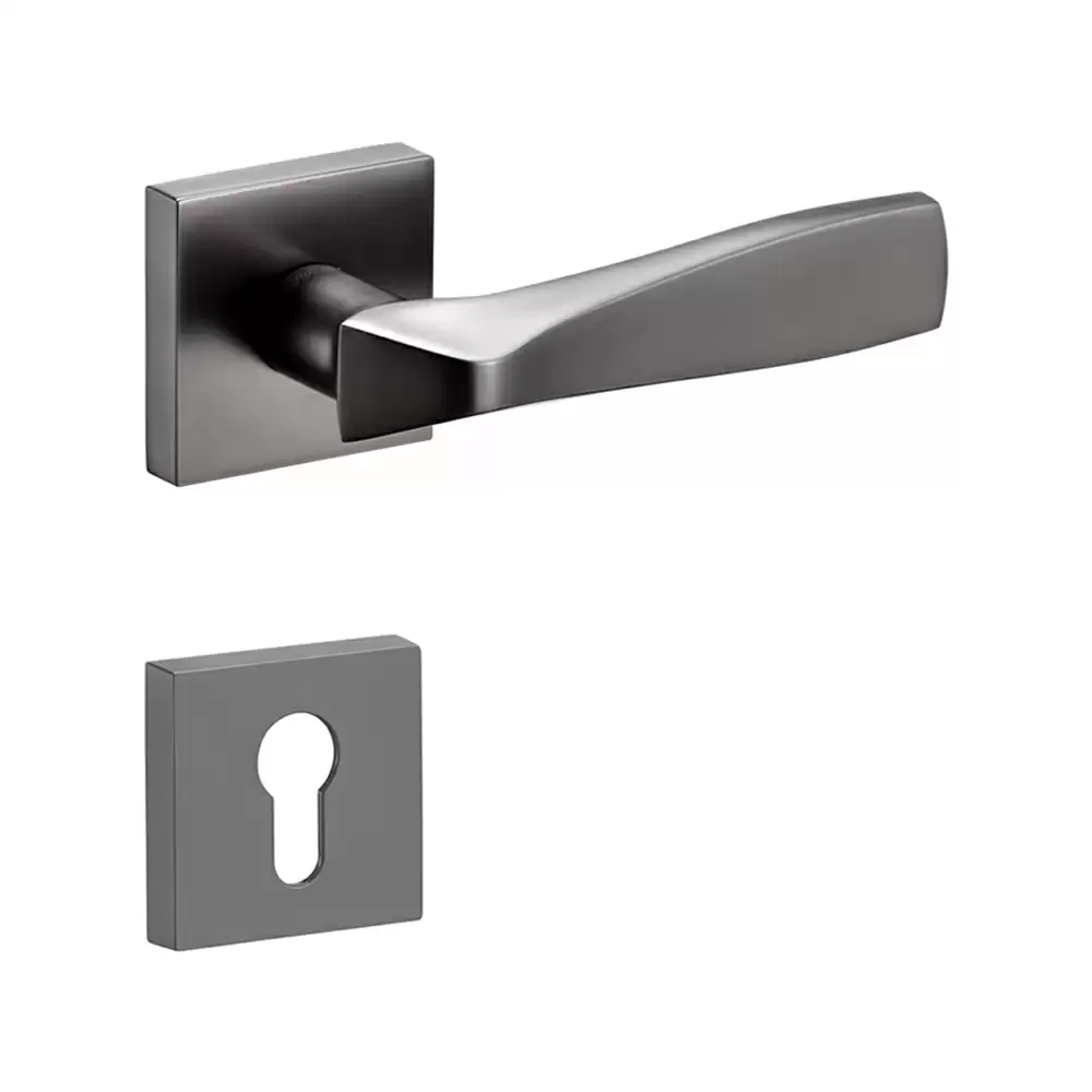 Dorset Farretto Siera Mortise On Rose Door Handle - Titanium Matt