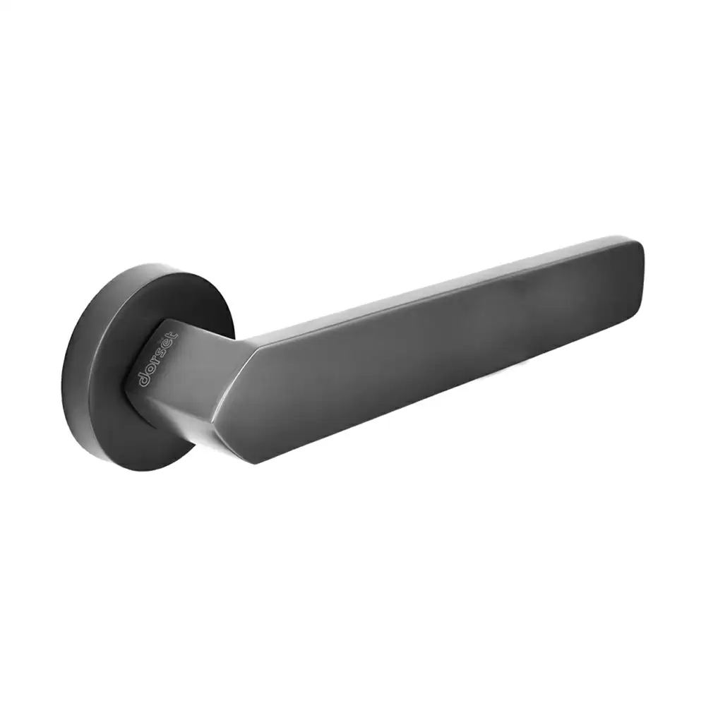 Dorset Abitare Torso Mortise on Rose Door Handle - Titanium Matt