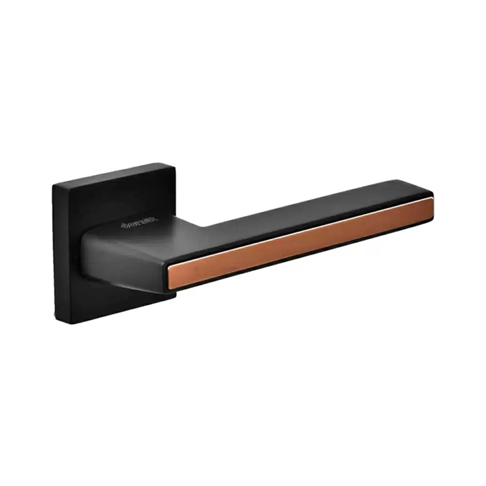 Dorset Farretto Trase Mortise On Rose Door Handle - Graphite Matt/Hamilton Gold