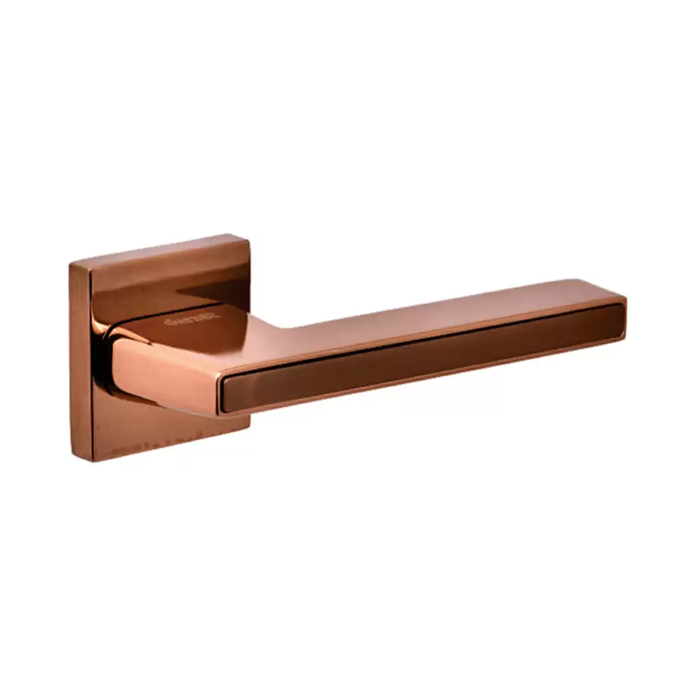 Dorset Farretto Trase Mortise On Rose Door Handle - Hamilton Gold/Ferro