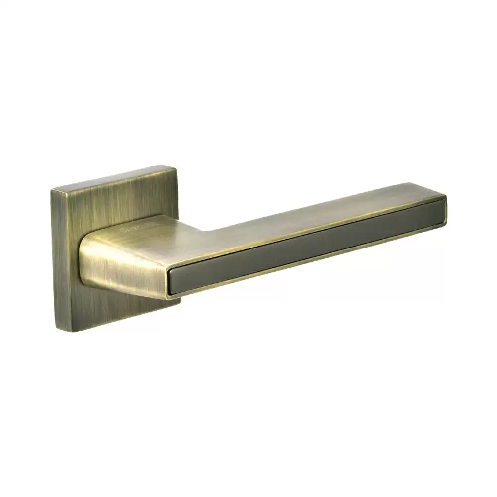 Dorset Premium Trase Mortise On Rose Door Handle - Antique/Titanium Matt