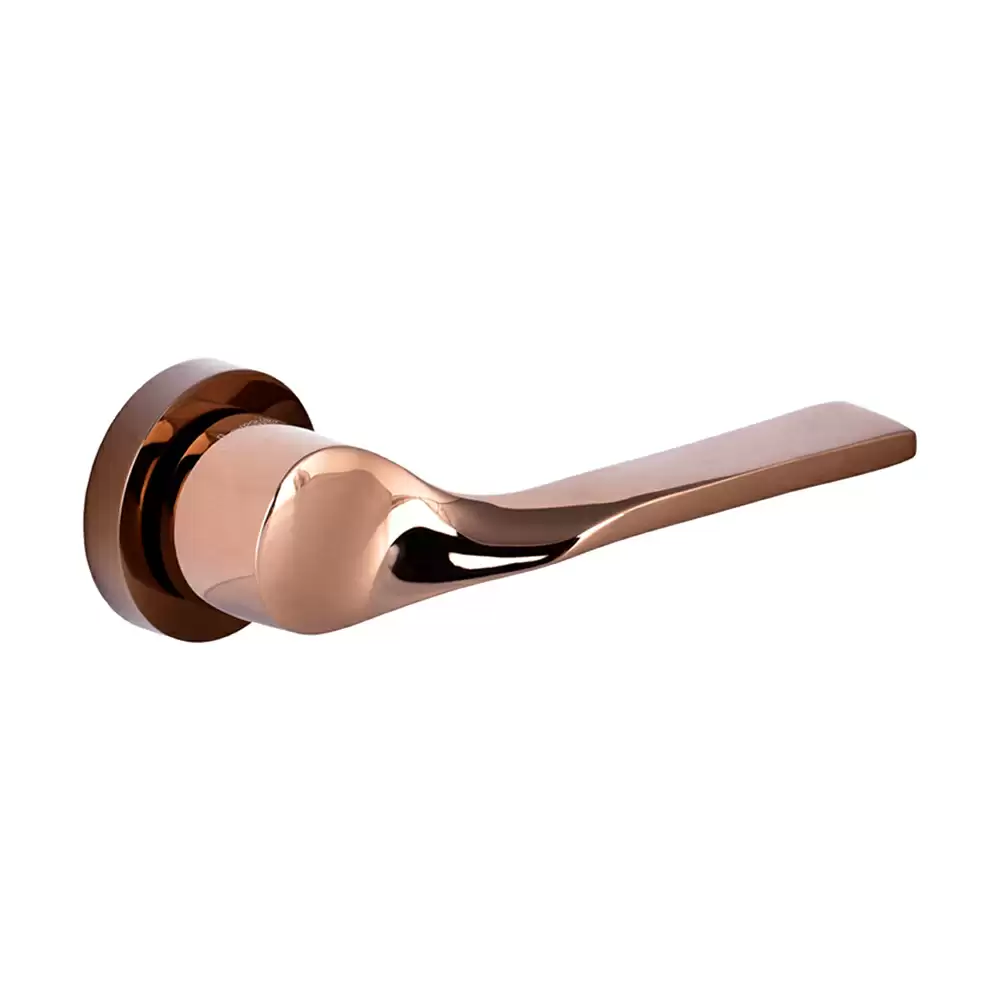 Dorset Abitare Twirl Mortise on Rose Door Handle - Hamilton Gold