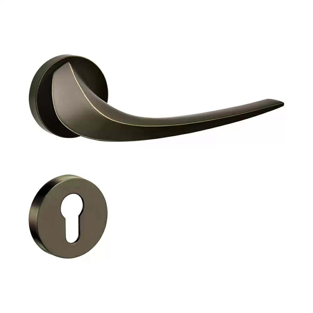 Dorset Farretto Velvet Mortise On Rose Door Handle - Titanium Black