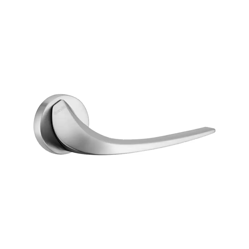 Dorset Premium Velvet Mortise On Rose Door Handle - Silver Satin