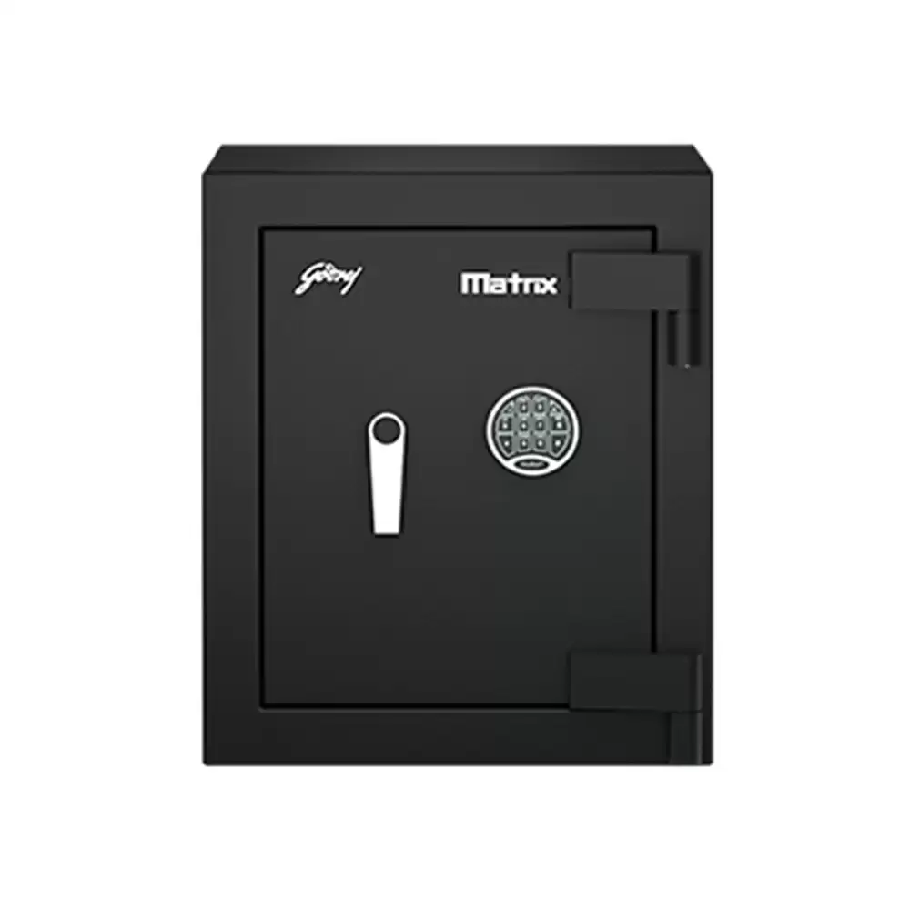 Godrej Matrix 1814 - EL (50 Litre) Electronic Safe Locker For Home & Office With Pin Code & Key Access, Black - 155 Kg (1 Year Warranty)