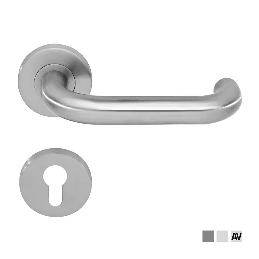 Dorma Pure 8100 Stainless Steel 304 Round Rose Mortise Handle - Satin Finish