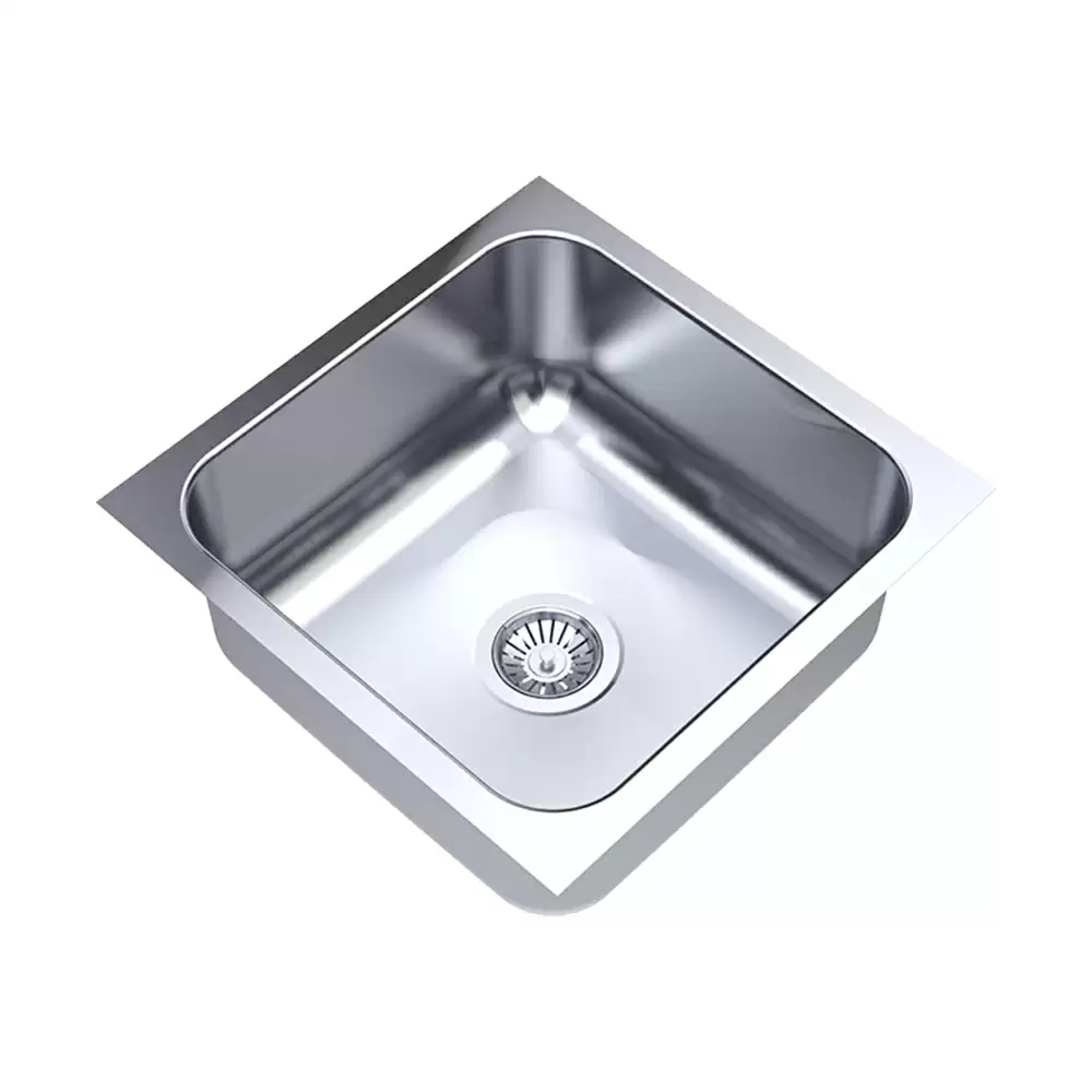 Carysil Elegance Stainless Steel Single Bowl Kitchen Sink, (18 L x 18 W x 7 D) Inch - Glossy Finish