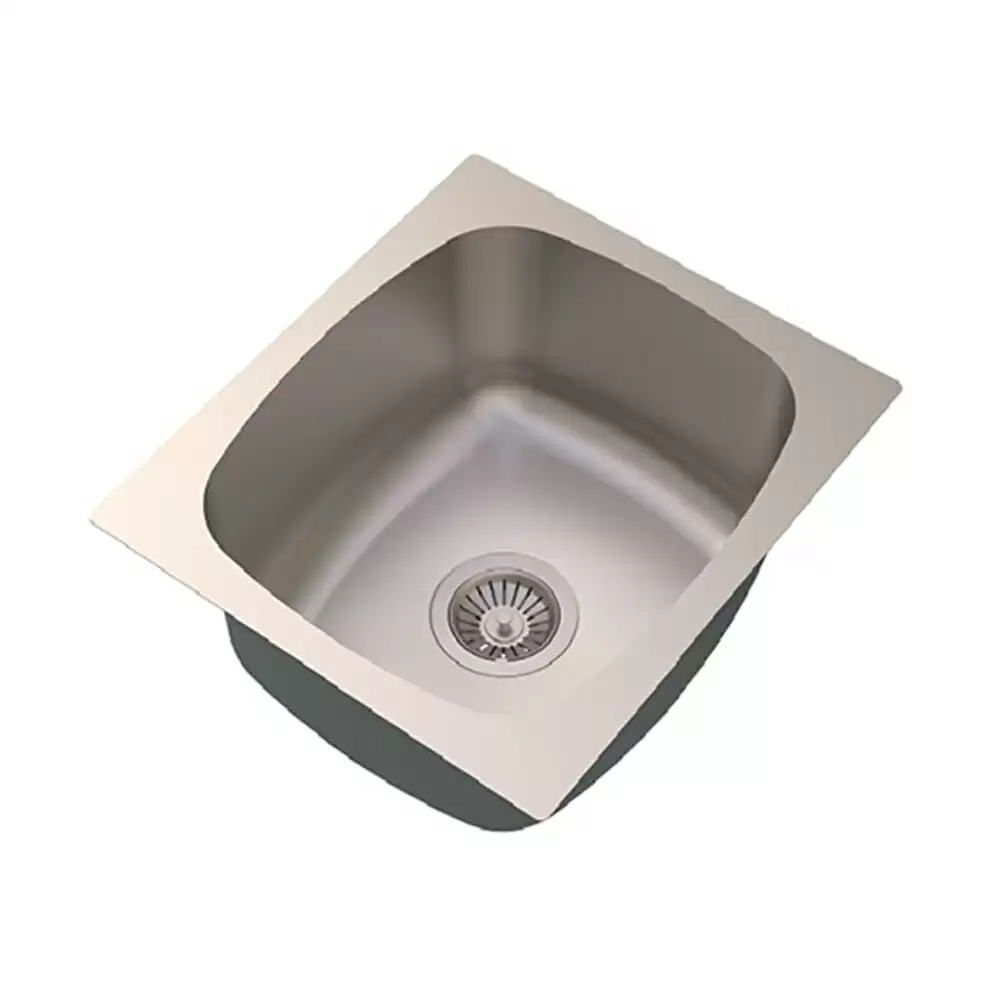 Carysil Elegance Stainless Steel Single Bowl Kitchen Sink, (18 L x 16 W x 7 D) Inch - Matt Finish