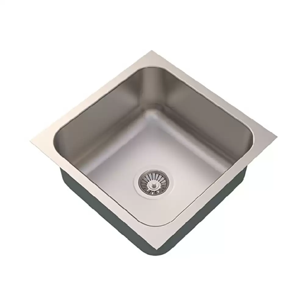 Carysil Elegance Stainless Steel Single Bowl Kitchen Sink, (18 L x 18 W x 7 D) Inch - Matt Finish