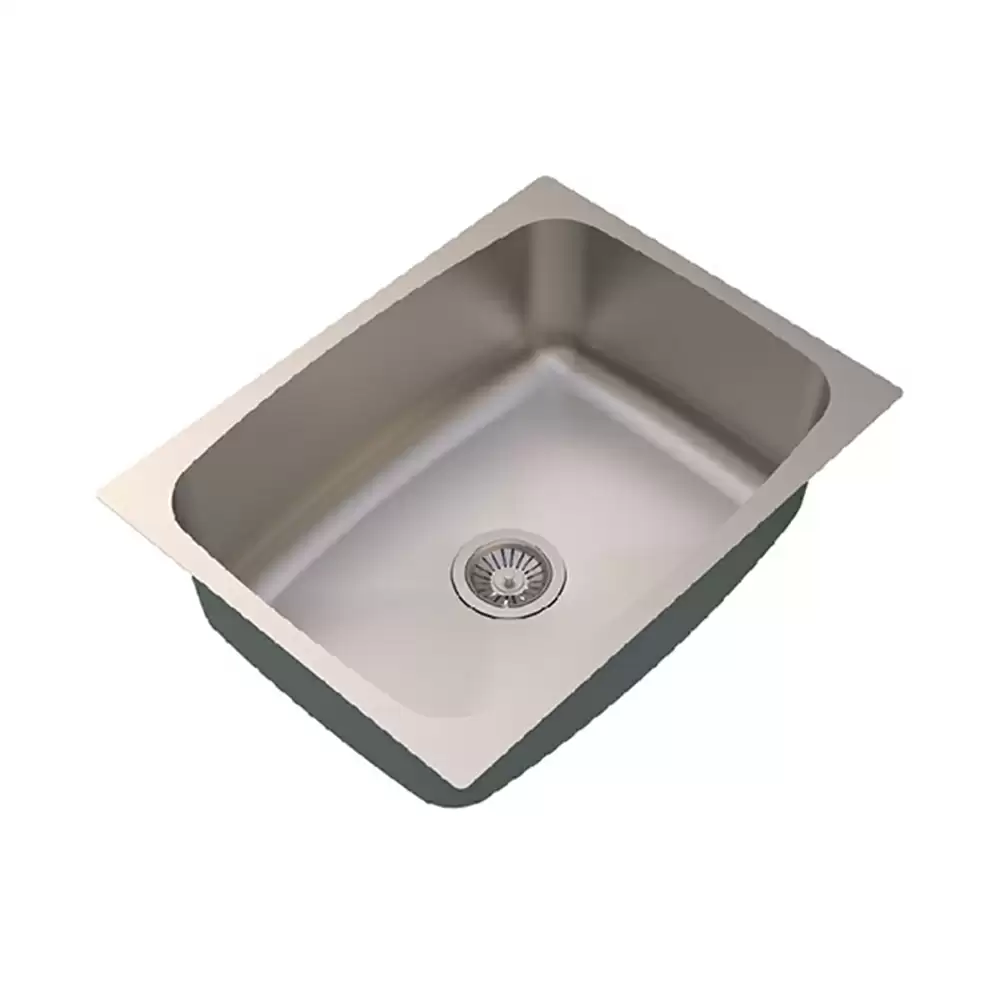 Carysil Elegance Stainless Steel Single Bowl Kitchen Sink, (21 L x 18 W x 9 D) Inch - Matt Finish