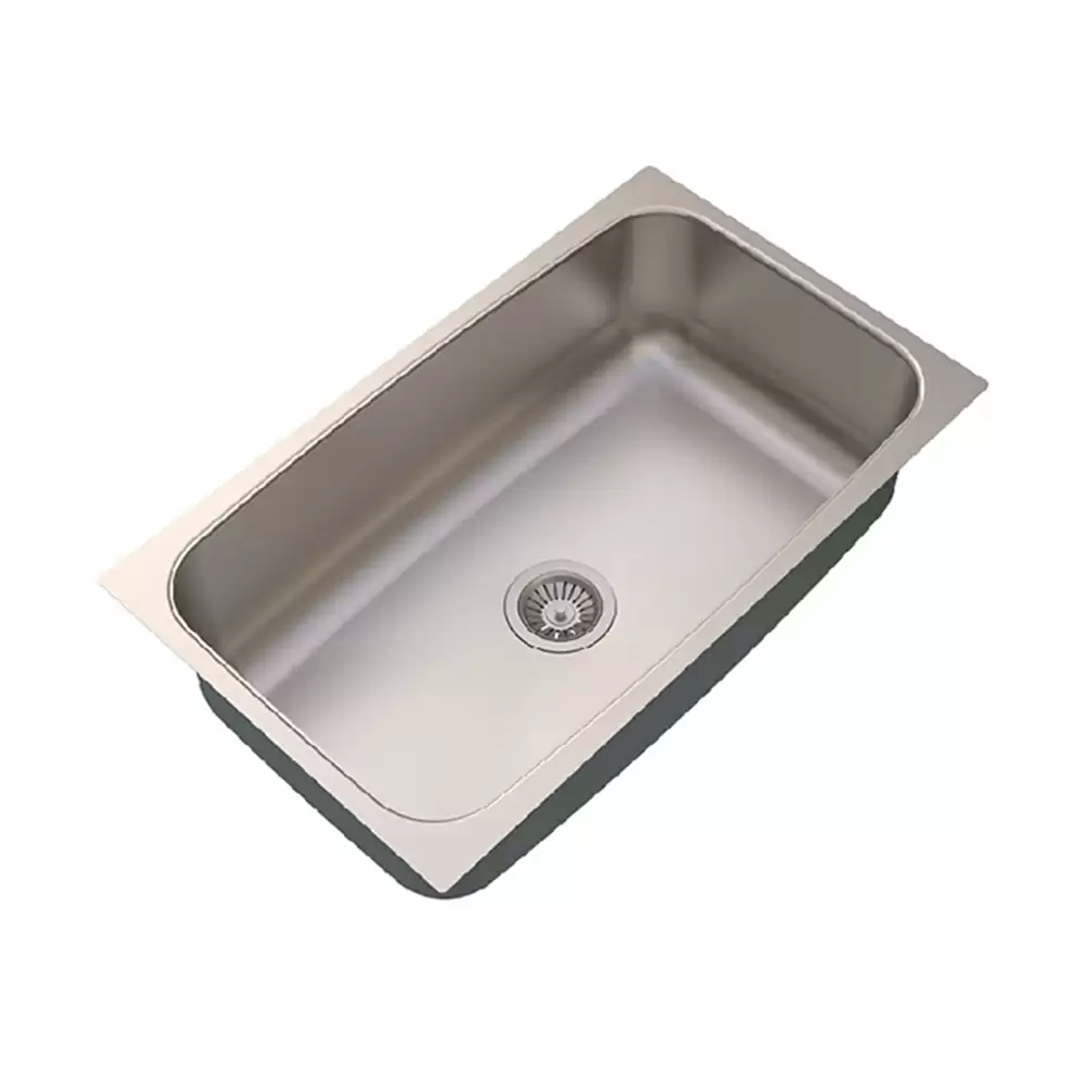 Carysil Elegance Stainless Steel Single Bowl Kitchen Sink, (30 L x 18 W x 8 D) Inch - Matt Finish