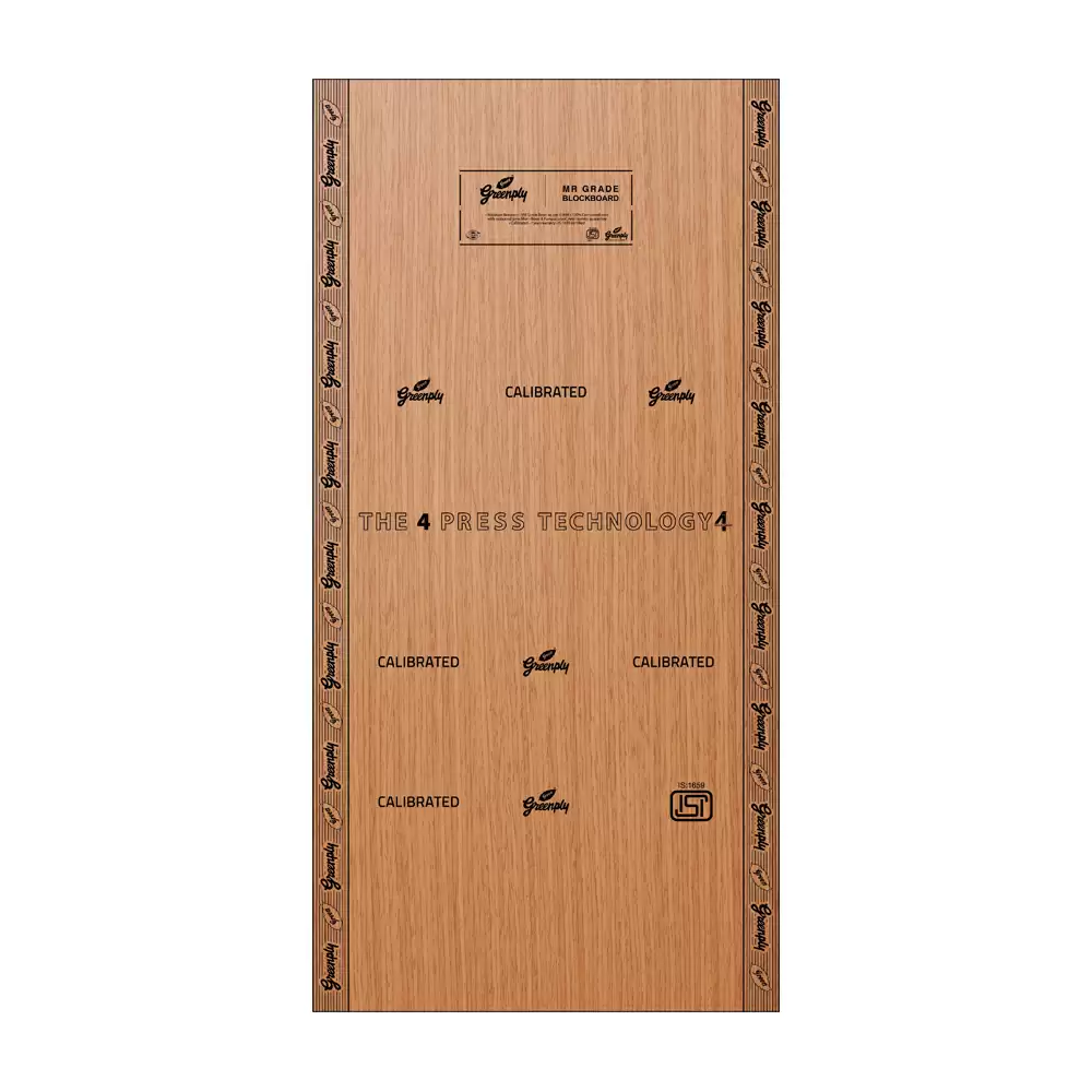 (Pack of 5) Greenply Green MR 16 mm Thick Block Board (8 L x 4 W) Feet - (Gurjan)