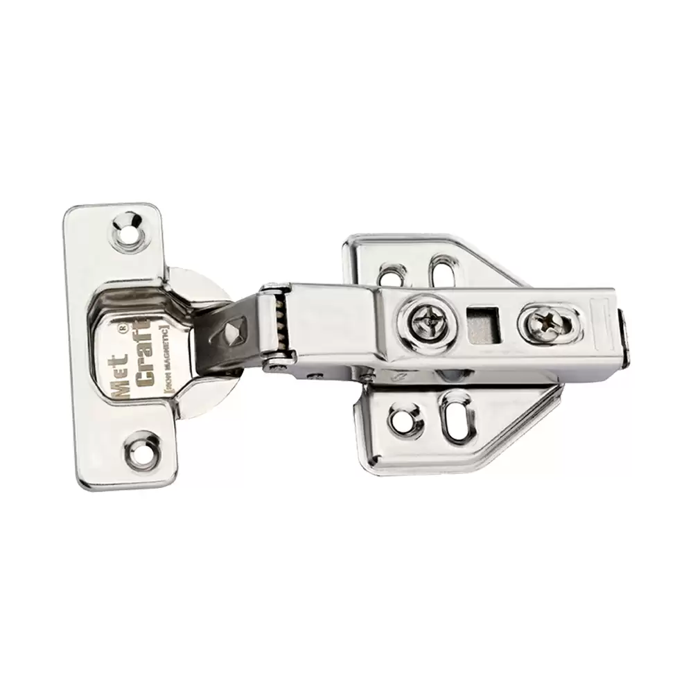 Met Craft Stainless Steel 304 Grade Non magnetic Soft Close Hydraullic Hinge For Half Overlay Door (8 crank, Silver)