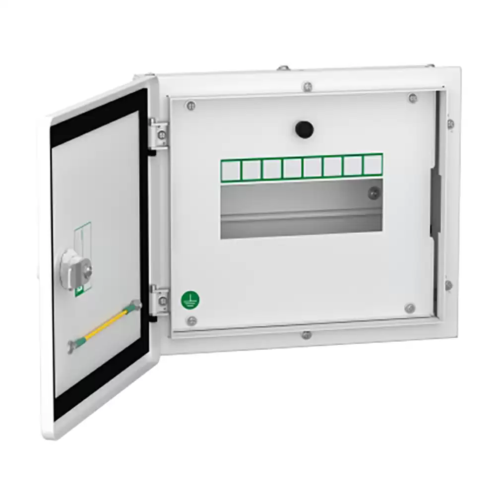 Schneider Electric A9HSND08 Acti9 8 Double Door Way Single Pole And Neutral MCB Distribution Board