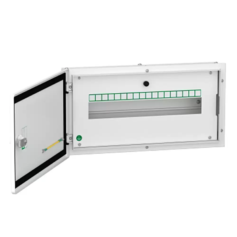 Schneider Electric A9HSND18 Acti9 18 Way Double Door Single Pole And Neutral MCB Distribution Board