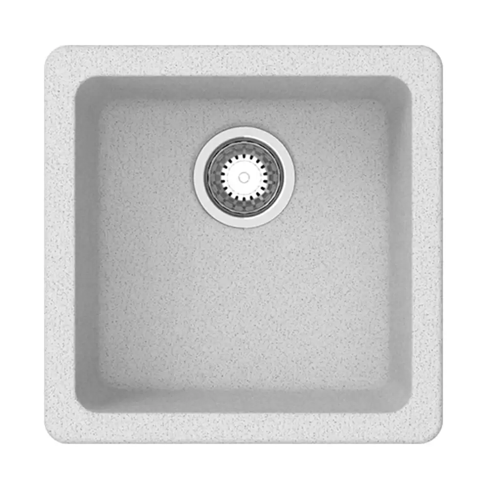 Carysil Quartz Neo Salsa Single Bowl Kitchen Sink - (17 L x 17 W x 8 D) Inch - Arena Finish