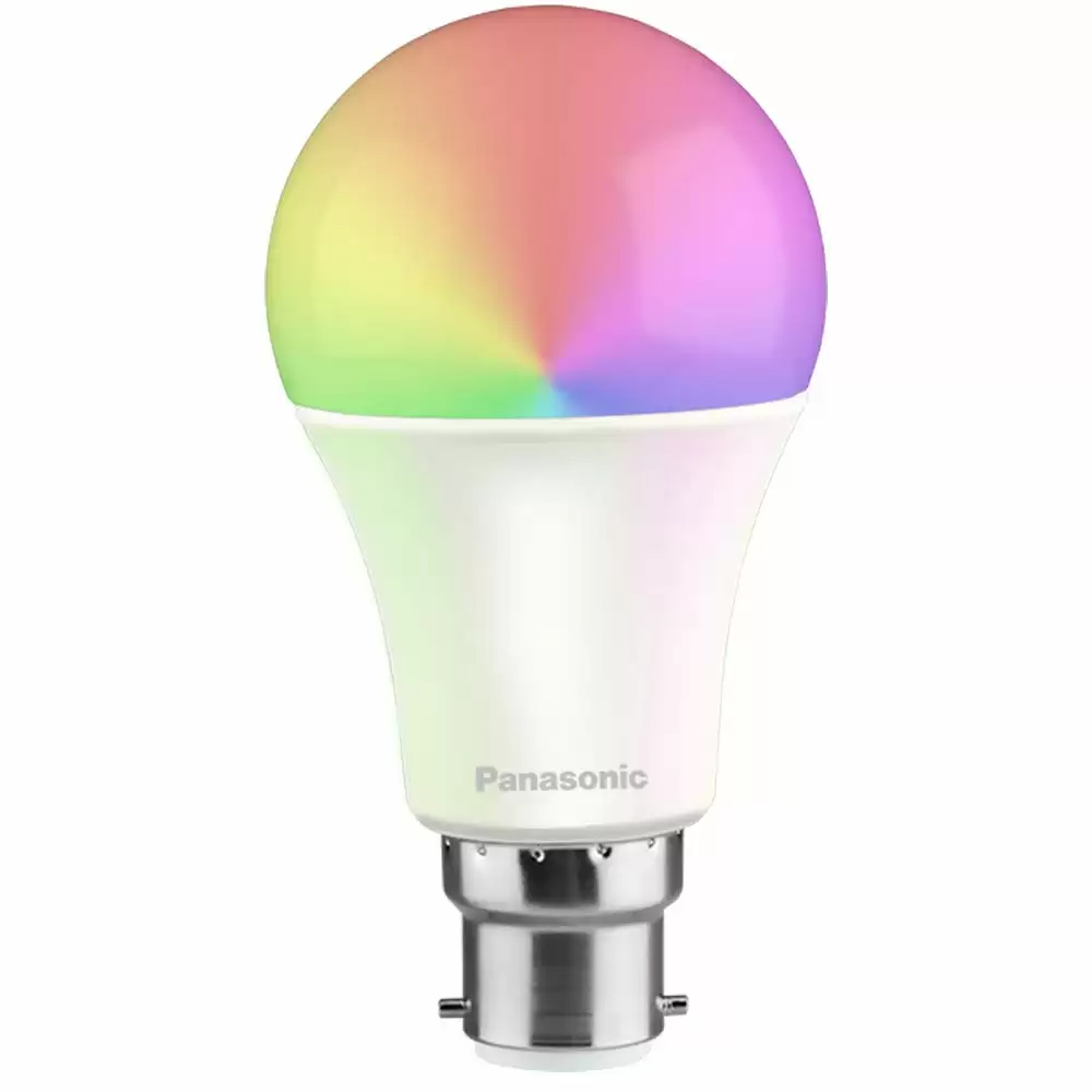 Panasonic PBUM11070 B22 Screw Base 7 Watt RGB Colour Changing LED Bulb - Multicolor