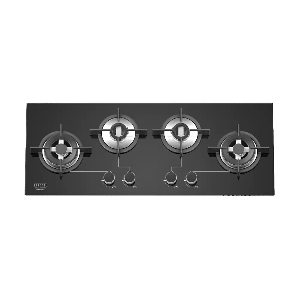 Carysil Passilo 100 cm 4 Burner Auto Ignition Glass Top Built-in Hob - Black (2 Years Warranty)