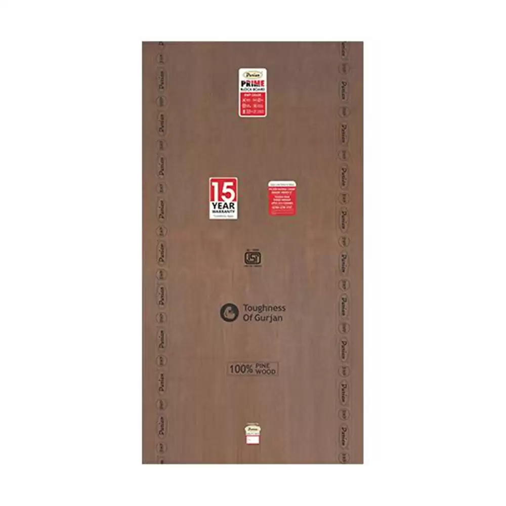 (Pack of 5) Durian Prime IS 1659 25 mm Thick BWP Block Board (8 L x 4 W) Feet - (Gurjan)