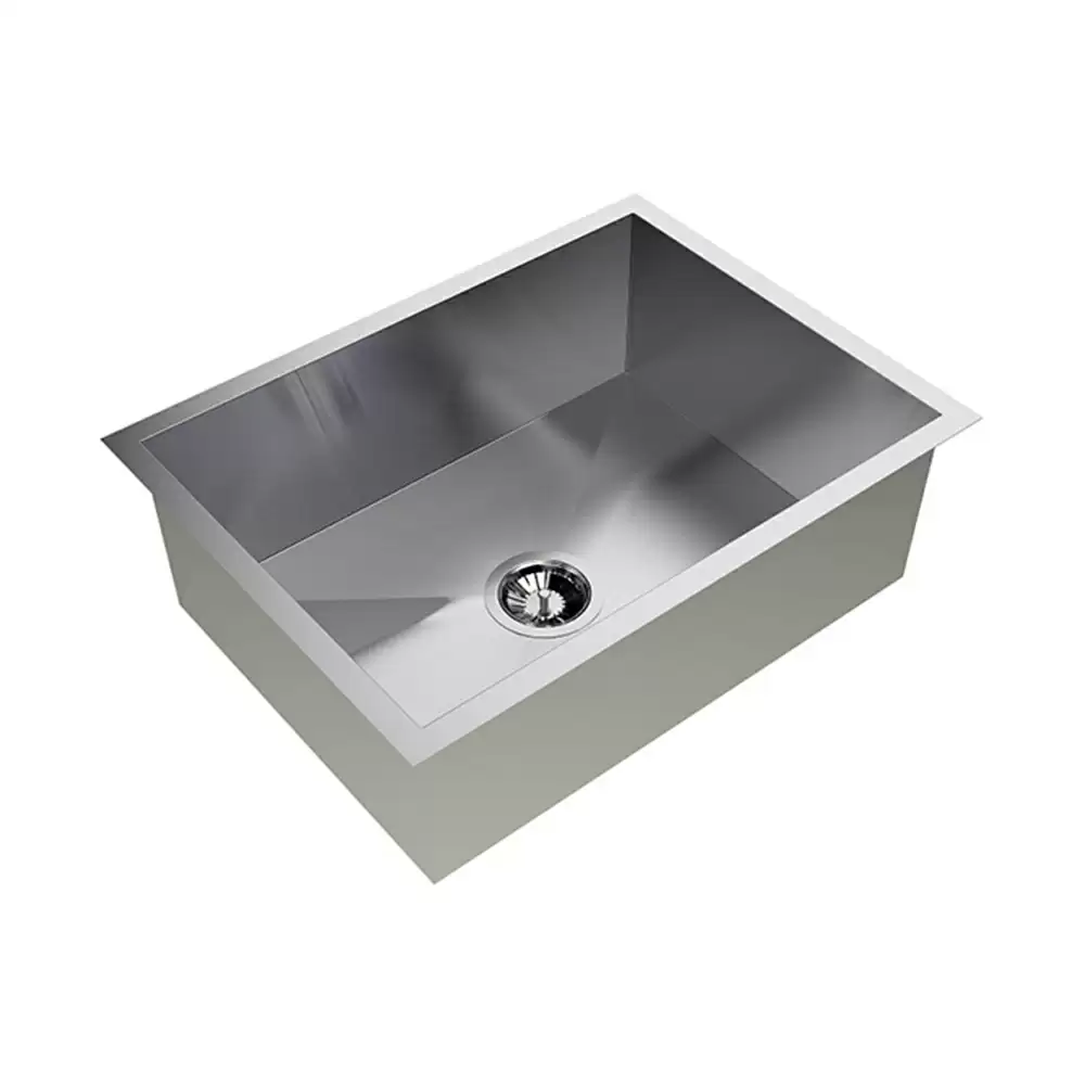 Carysil Quadro Stainless Steel Single Bowl Kitchen Sink, (24 L x 18 W x 8 D) Inch - Matt  Finish