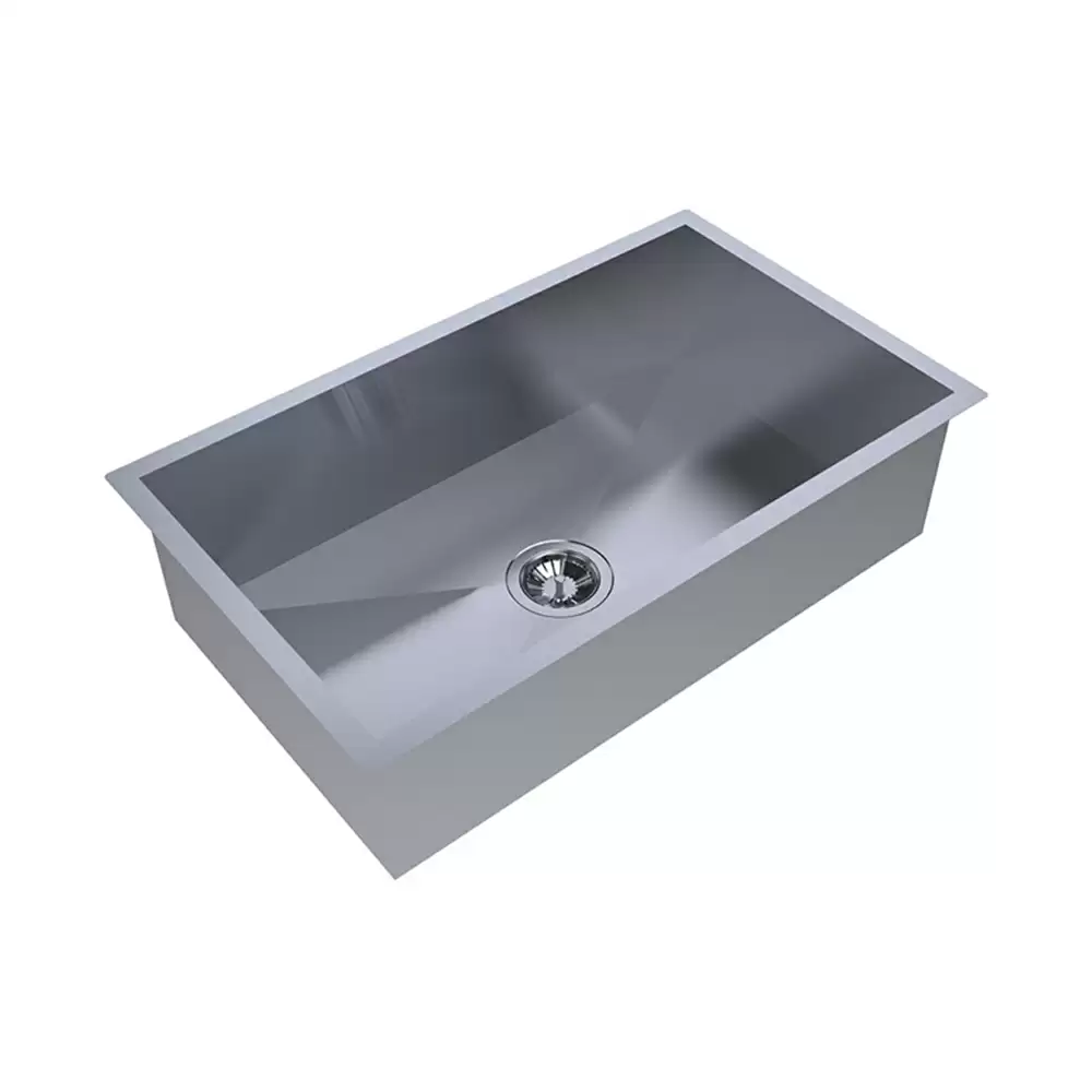 Carysil Quadro Stainless Steel Single Bowl Kitchen Sink, (30 L x 18 W x 8 D) Inch - Matt  Finish