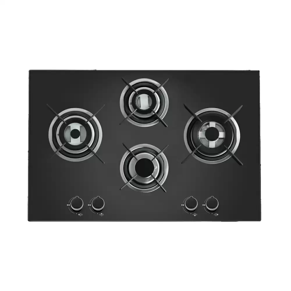 Carysil Salsa 78 cm 4 Burner Auto Ignition Glass Top Built-in Hob - Black (2 Years Warranty)