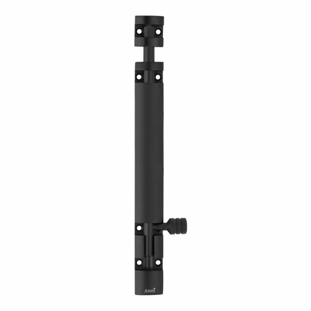 Atom Locks TB002-08 inch-BLK Aluminium Decorative Tower Bolt- Black  Finish