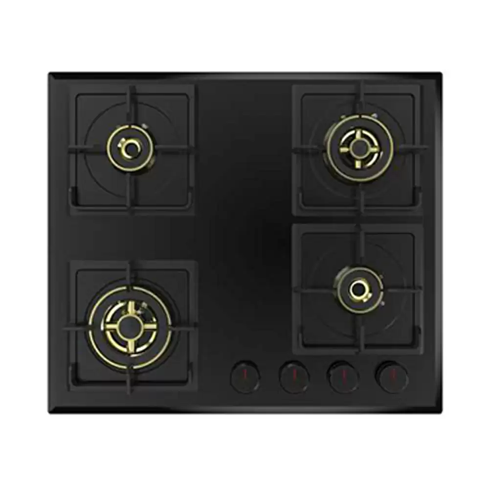 Carysil Tek Plus 60 cm 4 Burner Auto Ignition Glass Top Built-in Hob - Black (2 Years Warranty)