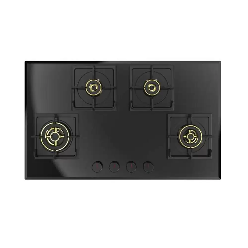 Carysil Tek Plus 90 cm 4 Burner Auto Ignition Glass Top Built-in Hob - Black (2 Years Warranty)