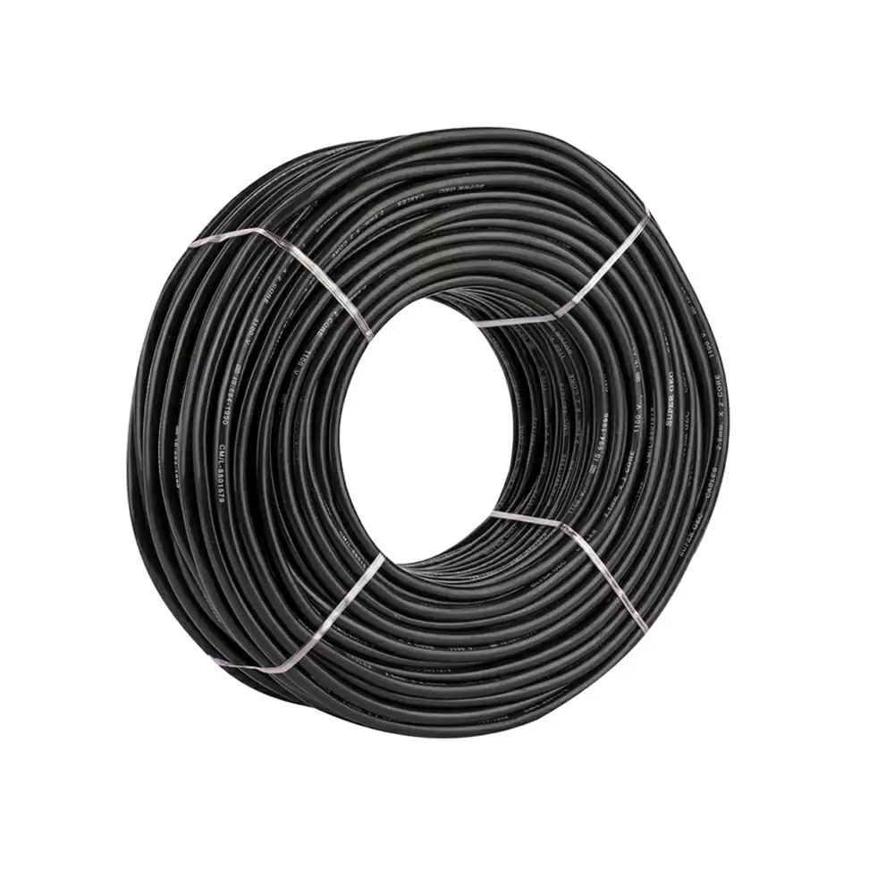 Super GEC Premium Multi Round 0.75 mm x 2 Core Length 100% Copper Electrical Wire - 10 Meter/33 Feet (Black)