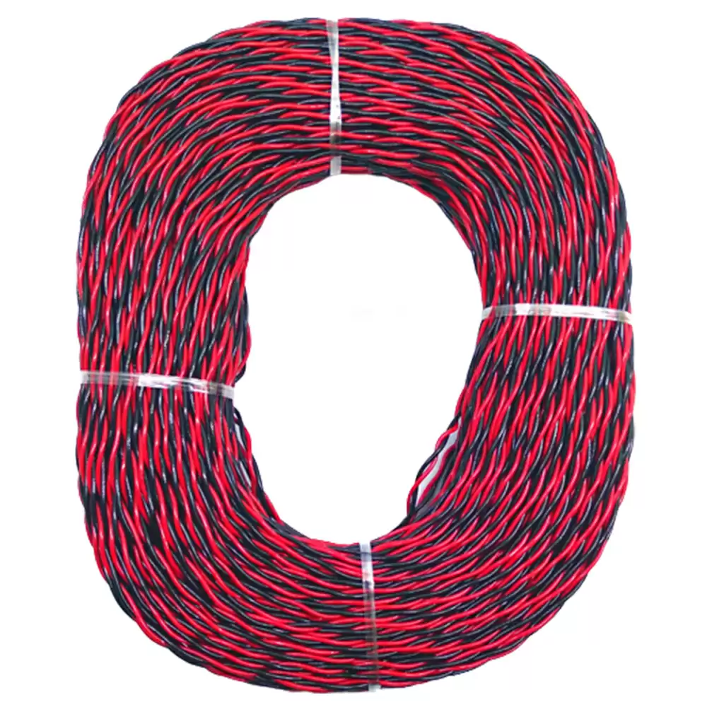 Super GEC Flexible Twisted 2 Core 10/76 Aluminium Electrical Wire - 90 Meter (Red & Black)