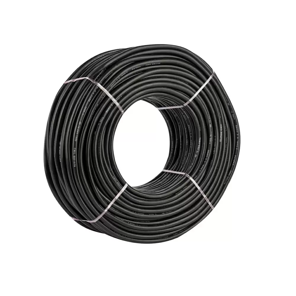 Super GEC Premium Multi Round 4 mm x 3 Core Length 100% Copper Electrical Wire - 10 Meter/33 Feet (Black)