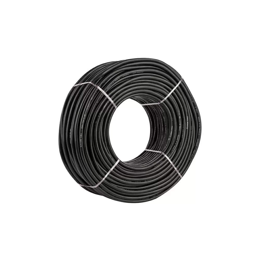 Super GEC Premium Multi Round 0.75 mm x 2 Core Length 100% Copper Electrical Wire - 20 Meter/66 Feet (Black)