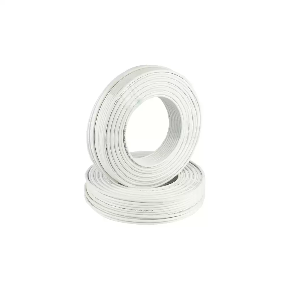 Super GEC CCS RG-6 Coaxial 3ghz 75 Ohms DTH Cable - 40/64 (White)