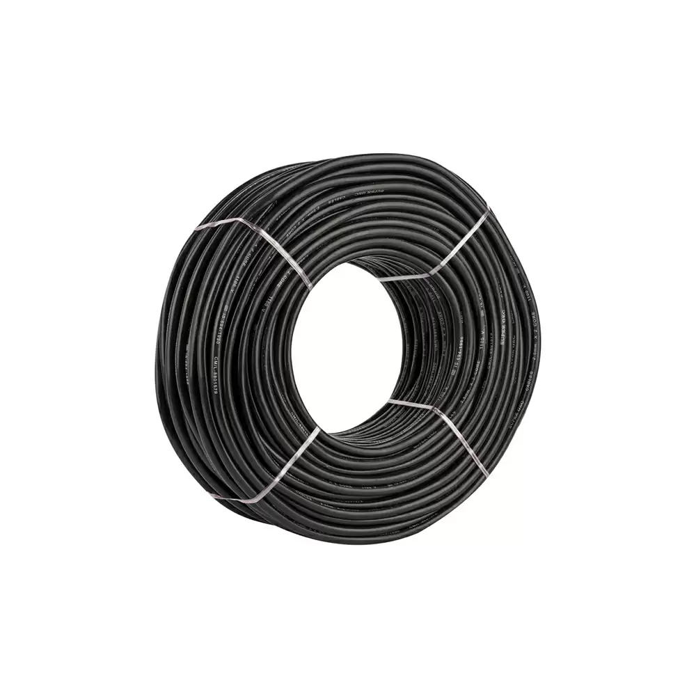 Super GEC Premium Multi Round 1.50 mm x 3 Core Length 100% Copper Electrical Wire - 10 Meter/33 Feet (Black)