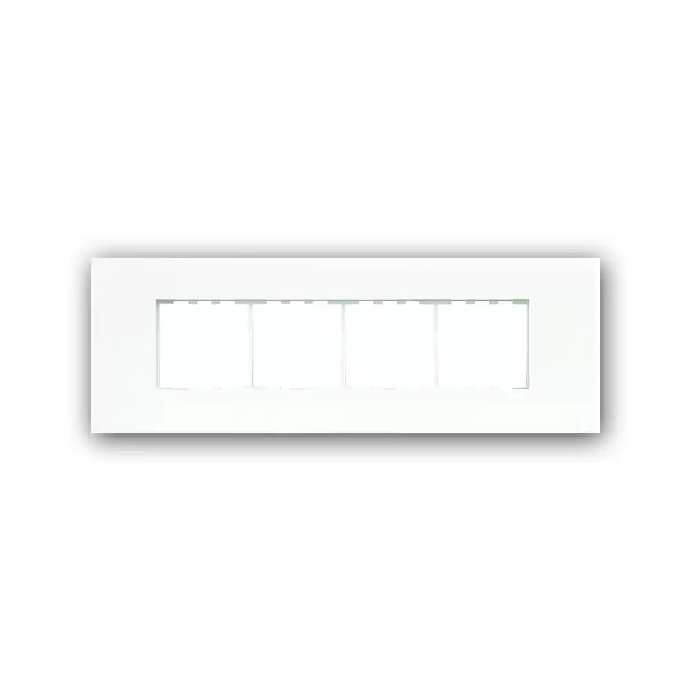 Anchor Roma Plus 8 Module Polycarbonate 288208 Square Modular Plate - White