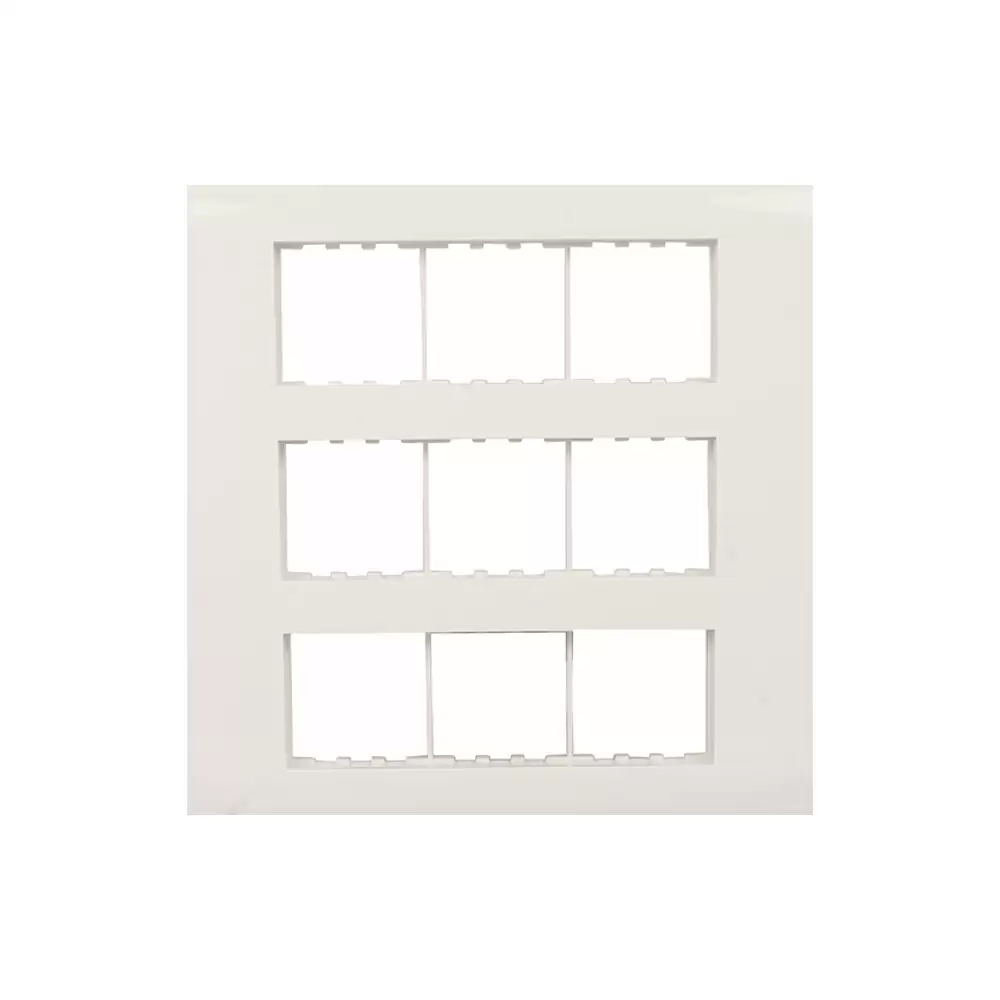 Anchor Roma Plus 8 Module Polycarbonate 288218 Square Modular Plate - White