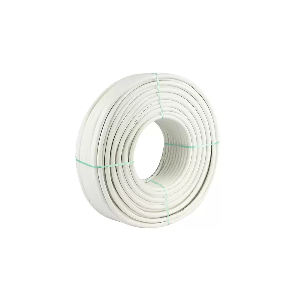 Super GEC Premium Multi Round 1 mm x 2 Core Length 100% Copper Electrical Wire - 20 Meter/66 Feet (White)