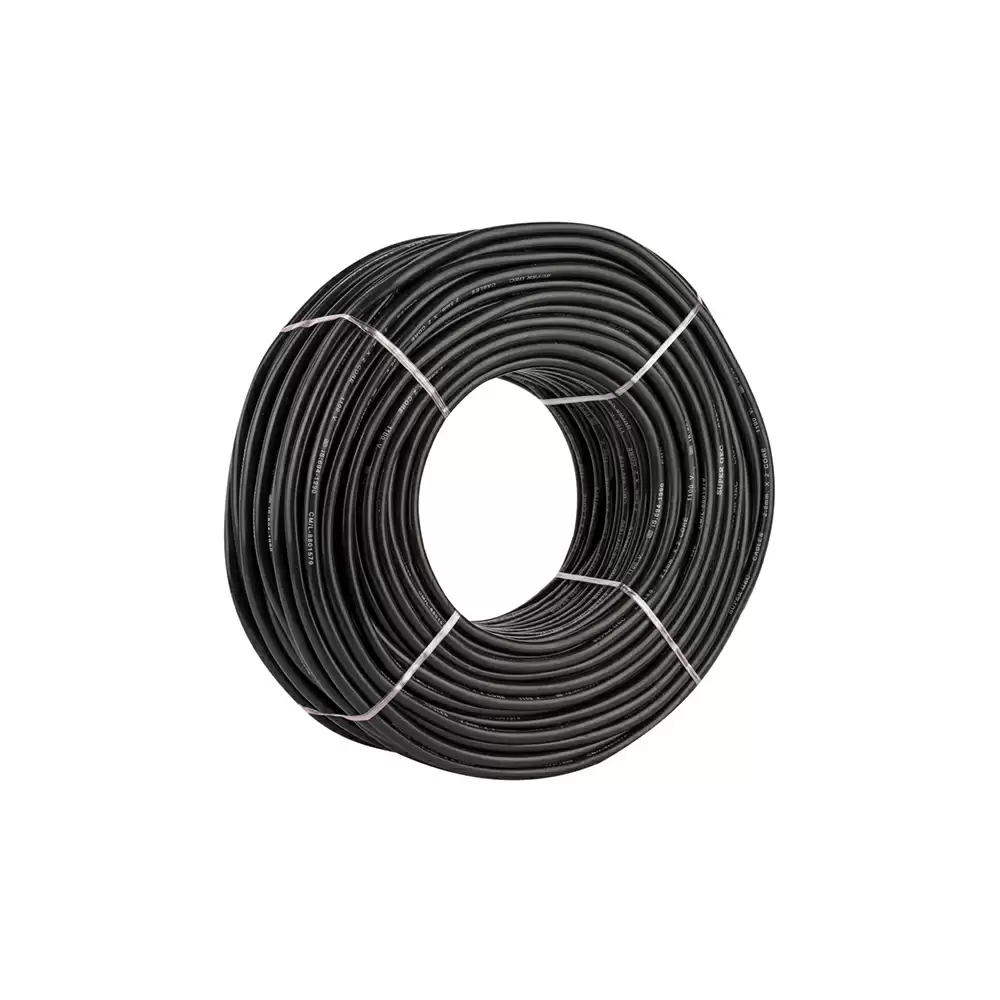 Super GEC Premium Multi Round 2.50 mm x 2 Core Length 100% Copper Electrical Wire - 10 Meter/33 Feet (Black)