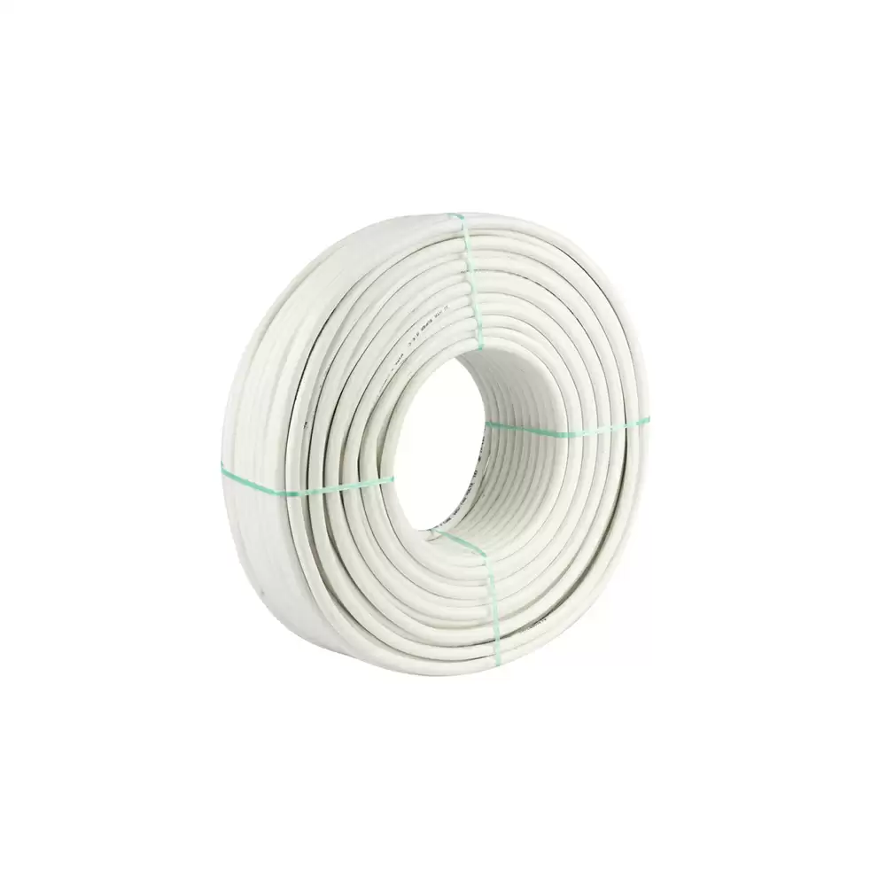 Super GEC Premium Multi Round 2.50 mm x 2 Core Length 100% Copper Electrical Wire - 10 Meter/33 Feet (White)